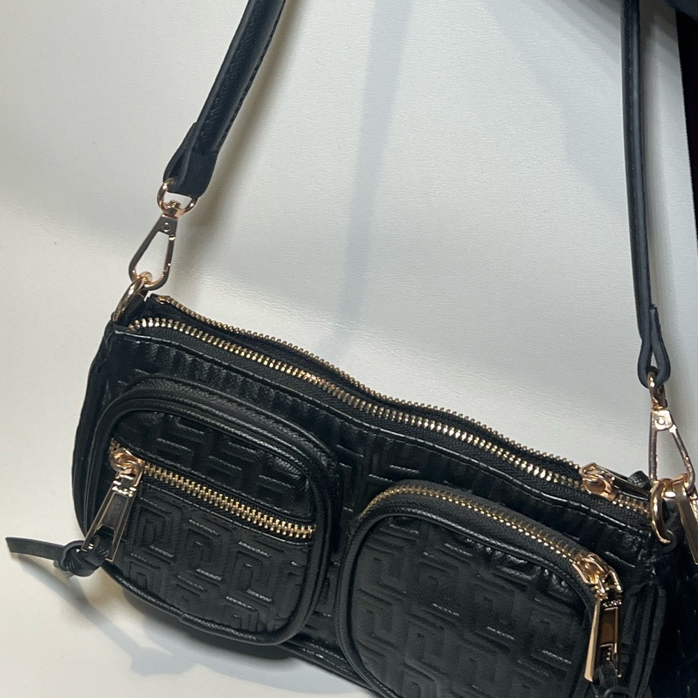 Black Quilted Crossbody Bag